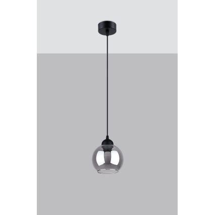Hanglamp aan een koord ALINO 1xE27/60W/230V zwart