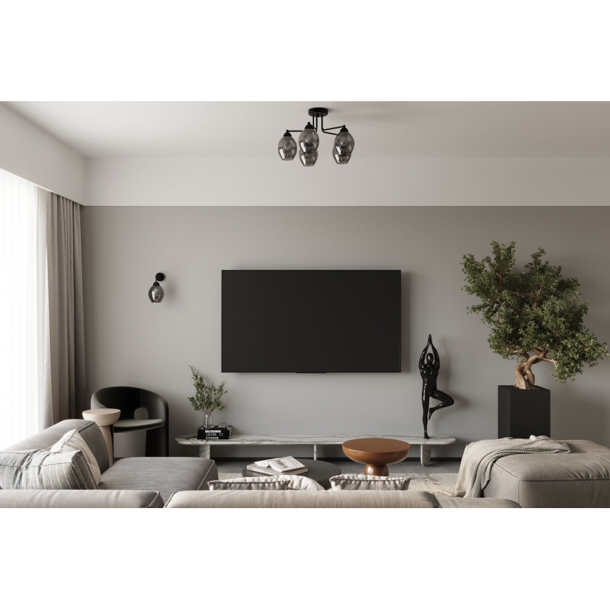 Wandlamp FILLAN 1xE27/60W/230V zwart