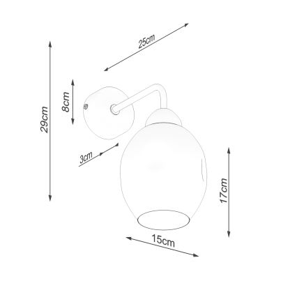 Wandlamp FILLAN 1xE27/60W/230V zwart