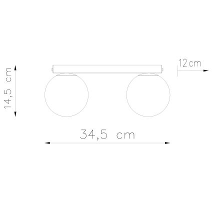 Plafondlamp YOLI 2xG9/12W/230V wit