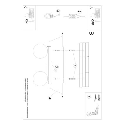 Plafondlamp YOLI 2xG9/12W/230V wit