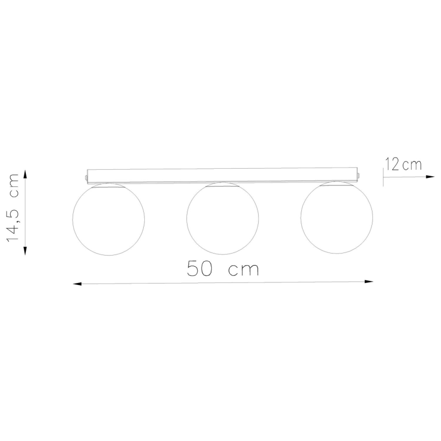Plafondlamp YOLI 3xG9/12W/230V wit