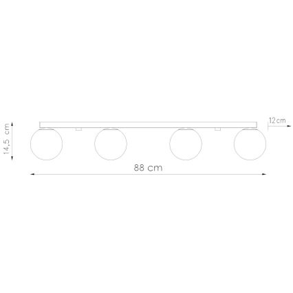 Plafondlamp YOLI 4xG9/12W/230V wit