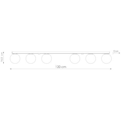 Plafondlamp YOLI 6xG9/12W/230V wit