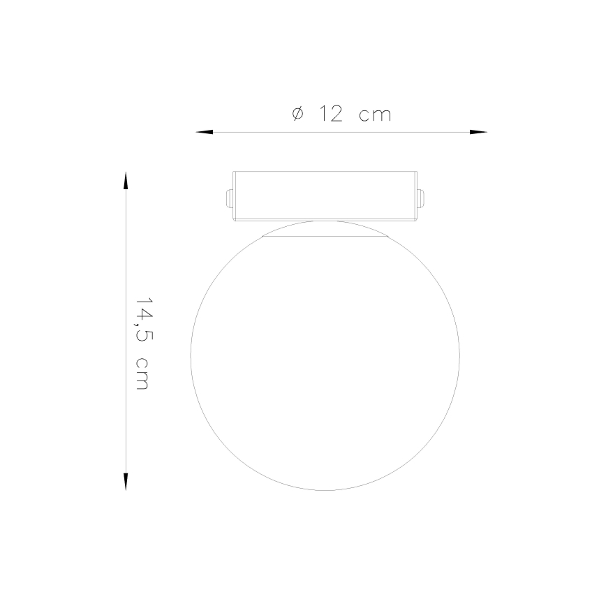 Plafondlamp YOLI 1xG9/12W/230V zwart