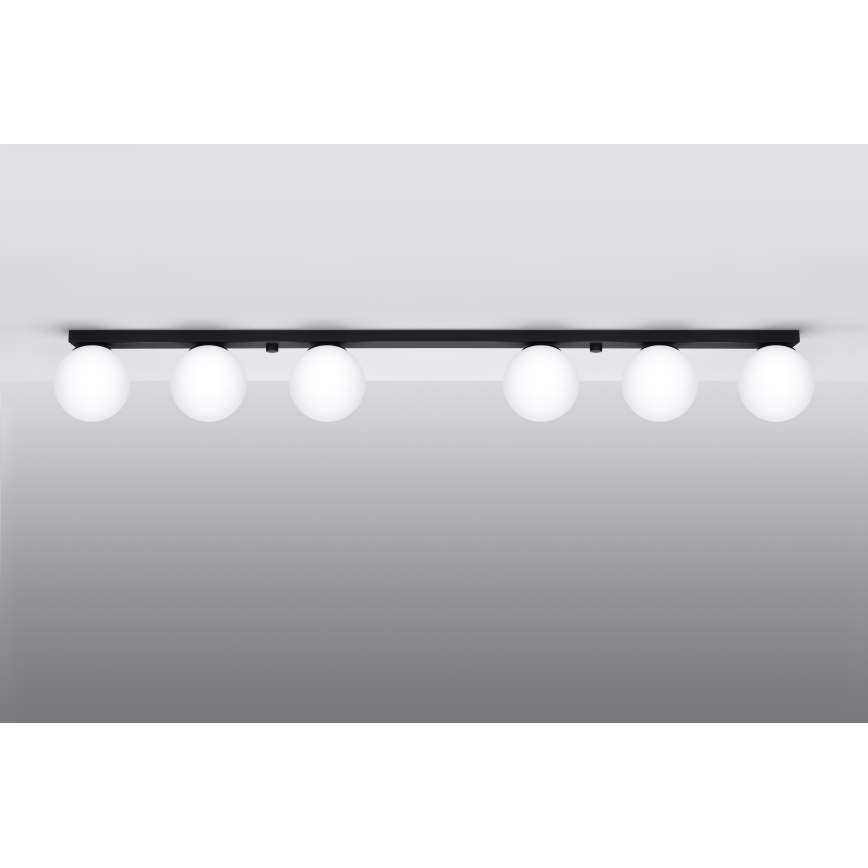 Plafondlamp YOLI 6xG9/12W/230V zwart