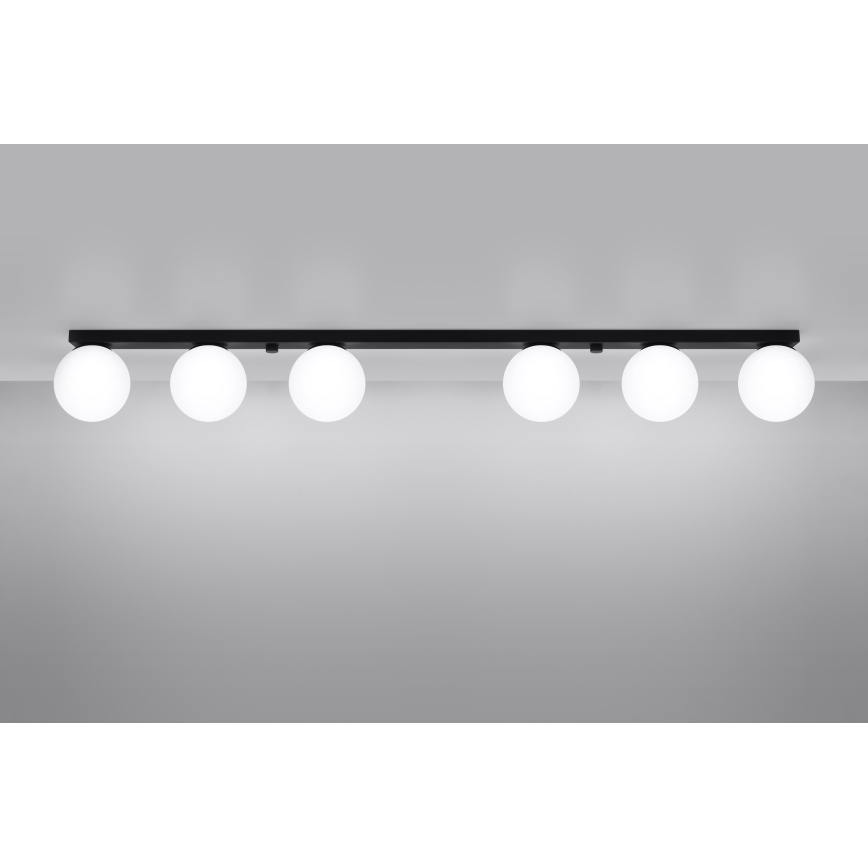Plafondlamp YOLI 6xG9/12W/230V zwart