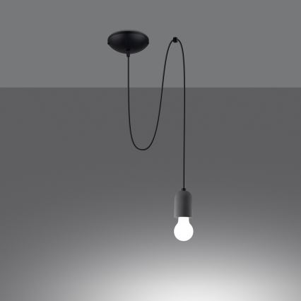 Hanglamp aan een koord NESO 1xE27/15W/230V spin beton