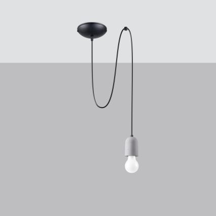 Hanglamp aan een koord NESO 1xE27/15W/230V spin beton