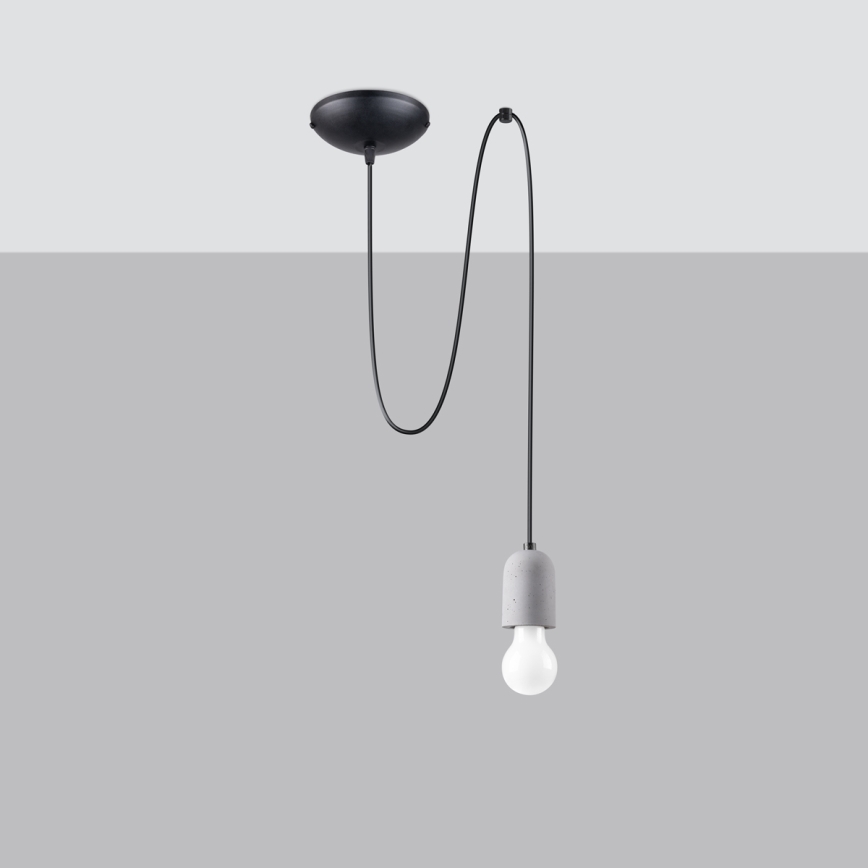 Hanglamp aan een koord NESO 1xE27/15W/230V spin beton