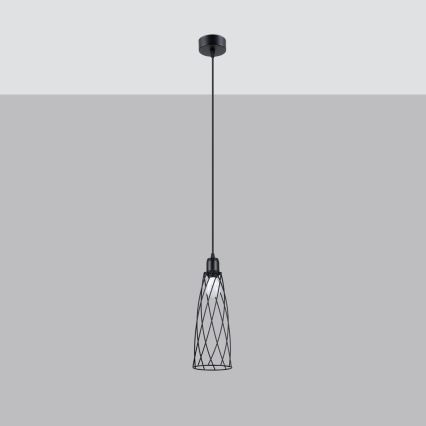 Hanglamp aan een koord SUBA 1xE27/15W/230V zwart