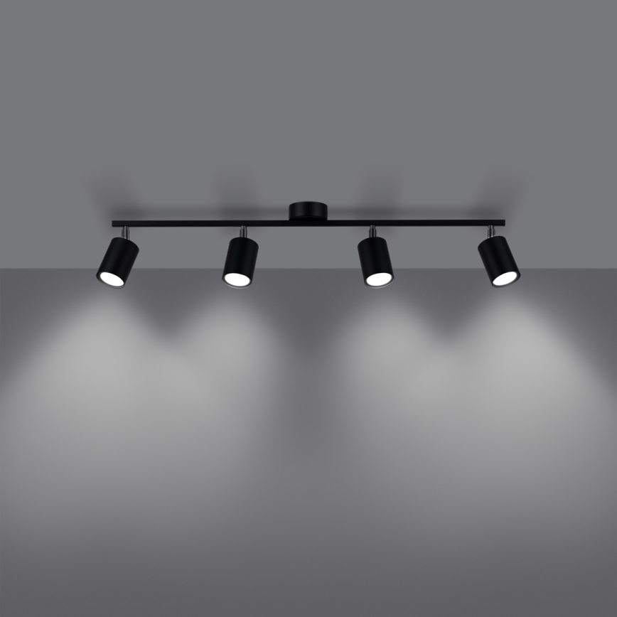 Spot LEMMI 4xGU10/10W/230V zwart