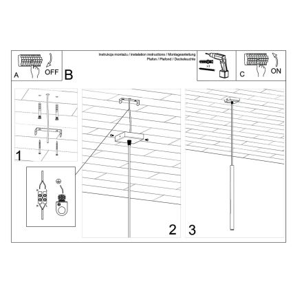 Hanglamp aan een koord PASTELO 1xG9/8W/230V goud