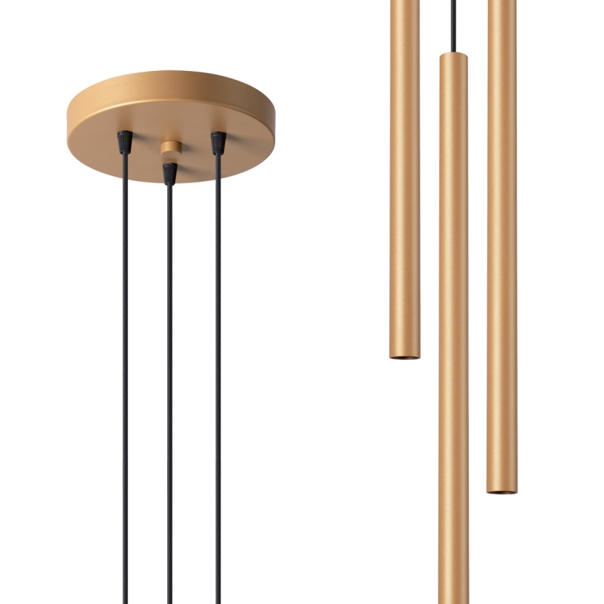 Hanglamp aan een koord PASTELO 3xG9/8W/230V goud