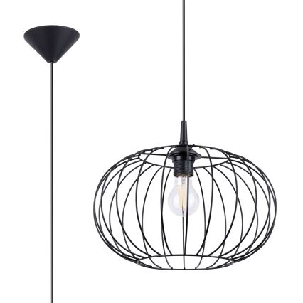 Hanglamp aan een koord TSUNO 1xE27/15W/230V zwart