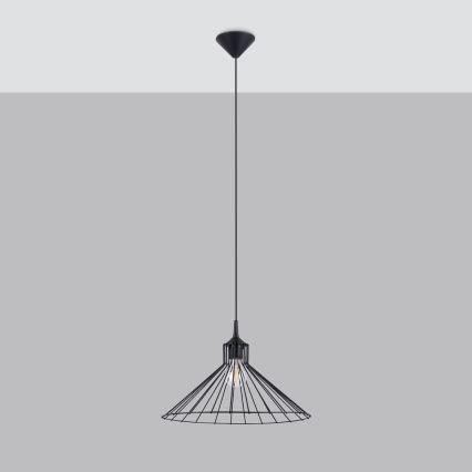 Hanglamp aan een koord EDA 1xE27/15W/230V zwart