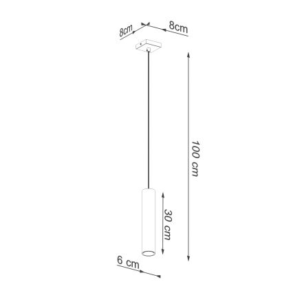 Hanglamp aan een koord LAGOS 1xGU10/10W/230V goud