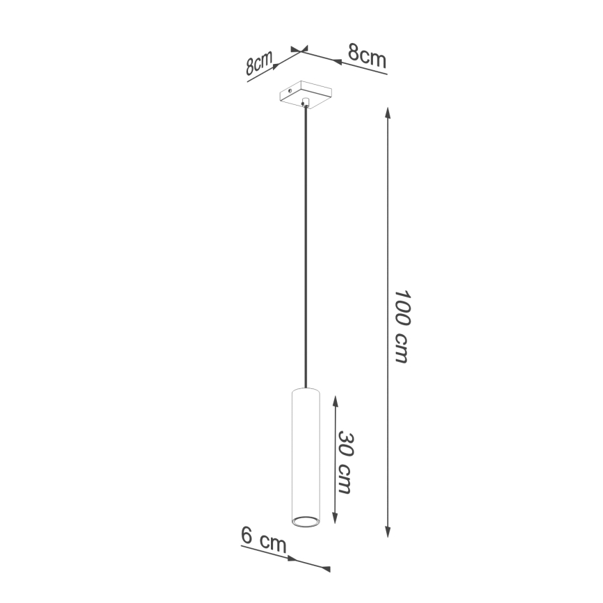 Hanglamp aan een koord LAGOS 1xGU10/10W/230V goud