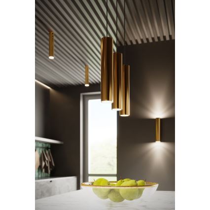 Hanglamp aan een koord LAGOS 3xGU10/10W/230V goud