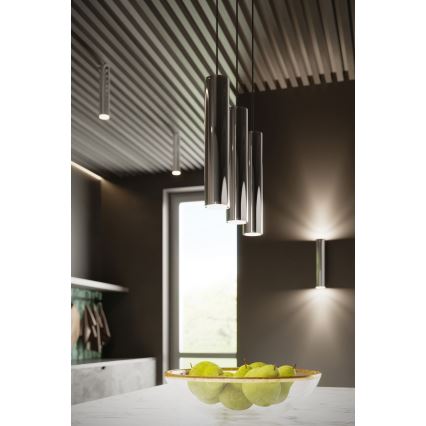 Hanglamp aan een koord LAGOS 1xGU10/10W/230V glanzend chroom