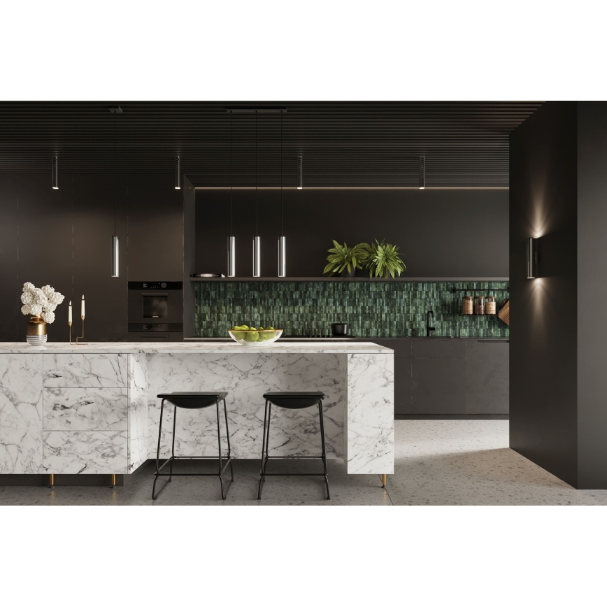 Hanglamp aan een koord LAGOS 1xGU10/10W/230V glanzend chroom