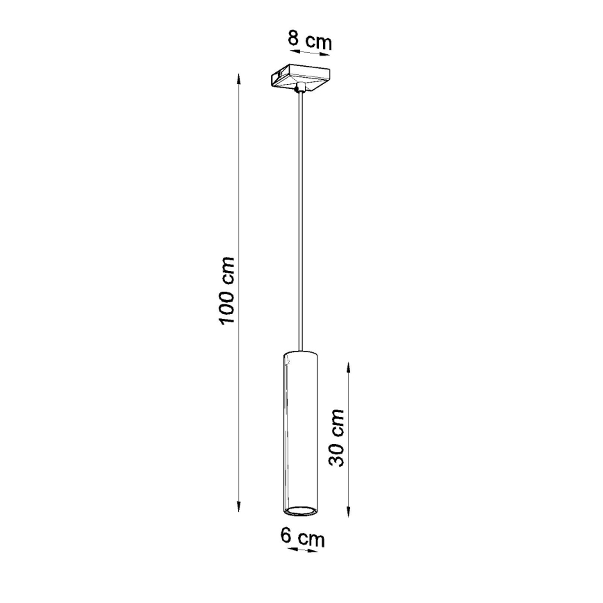 Hanglamp aan een koord LAGOS 1xGU10/10W/230V glanzend chroom