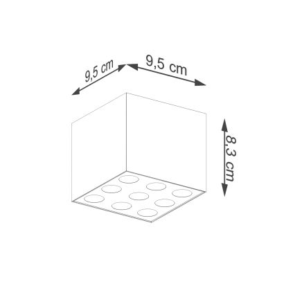 LED spot OZZY LED/16W/230V zwart