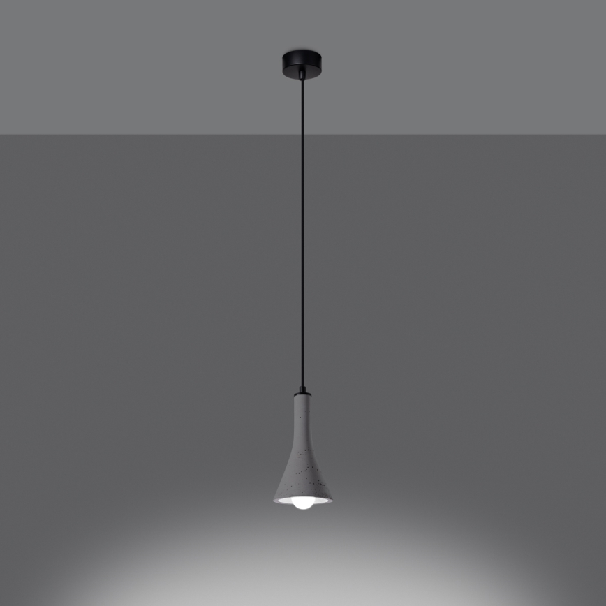 Hanglamp aan een koord REA 1xE14/12W/230V beton