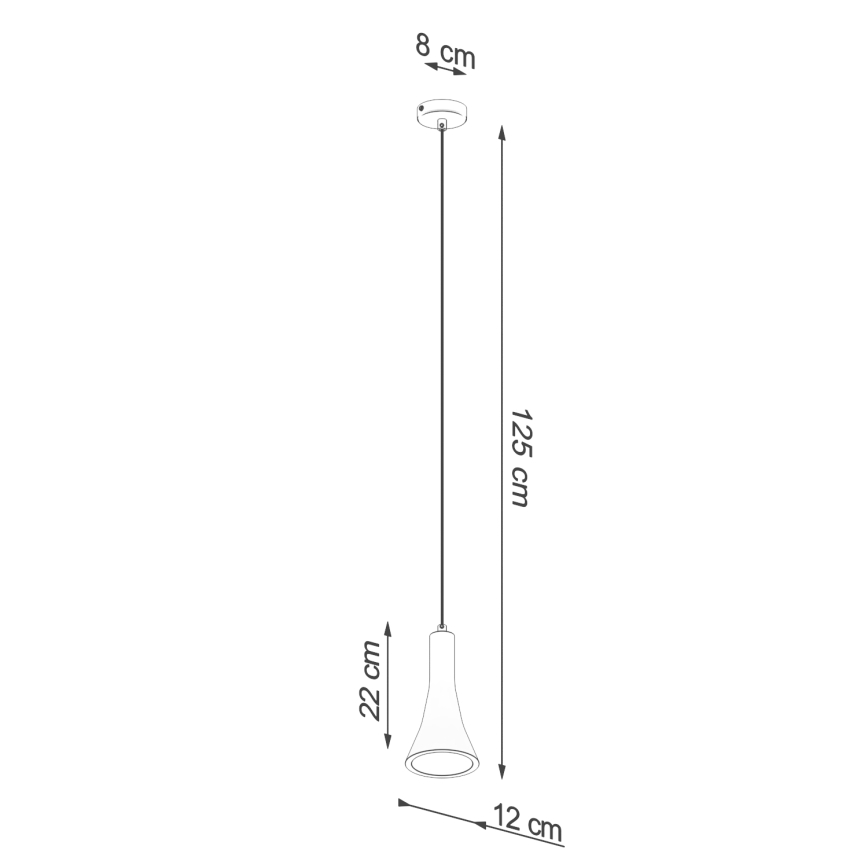 Hanglamp aan een koord REA 1xE14/12W/230V beton