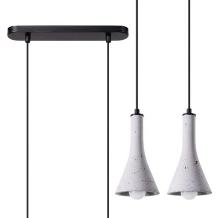 Hanglamp aan een koord REA 2xE14/12W/230V beton