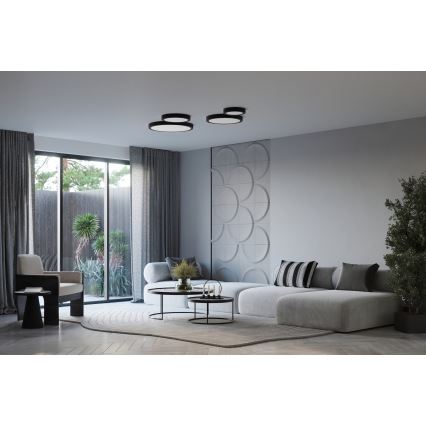 LED plafondlamp ONYX, 32W/230V, Ø 40 cm, zwart