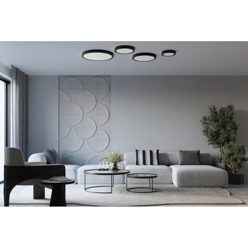 LED plafondlamp ONYX, 32W/230V, Ø 40 cm, zwart