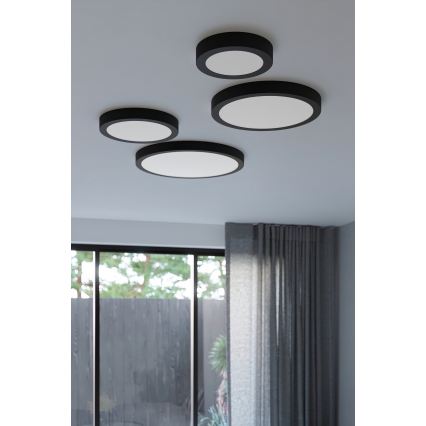 LED plafondlamp ONYX LED/48W/230V Ø 60 cm zwart