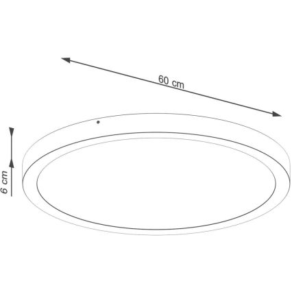 LED-plafondlamp ONYX LED/48W/230V Ø 60 cm wit