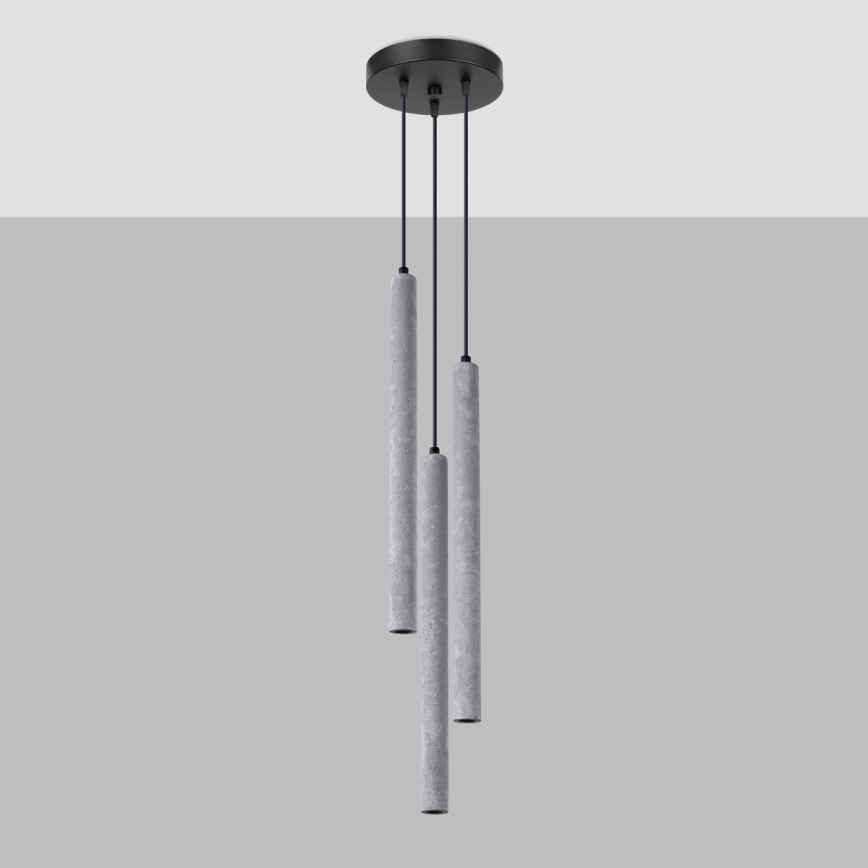 Hanglamp aan een koord PASTELO 3xG9/8W/230V beton