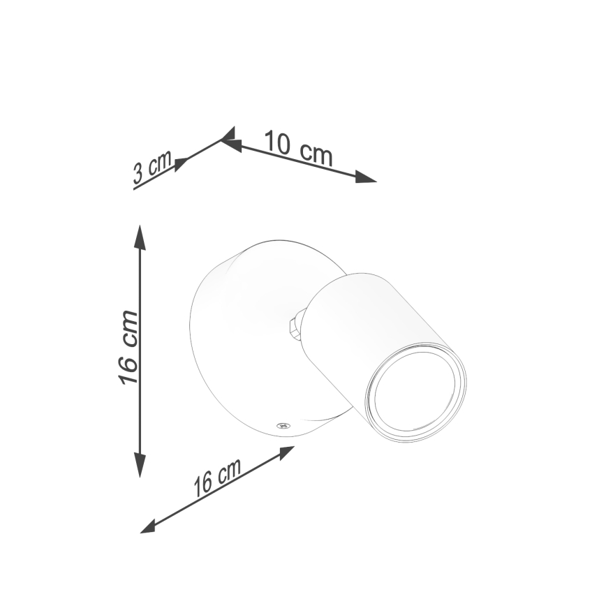 Wandspot VERDO 1xGU10/10W/230V wit/beuken