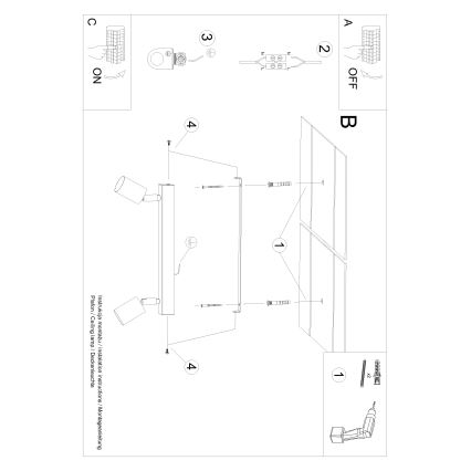 Spot VERDO 2xGU10/10W/230V zwart/beuken