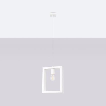 Hanglamp aan een koord ARIES 1xE27/15W/230V beuken/wit
