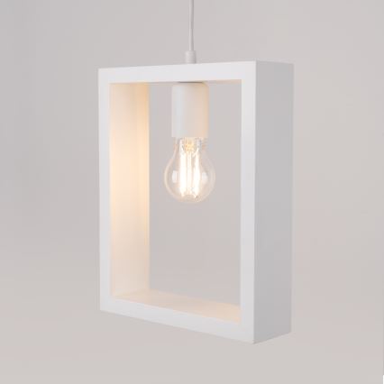 Hanglamp aan een koord ARIES 1xE27/15W/230V beuken/wit