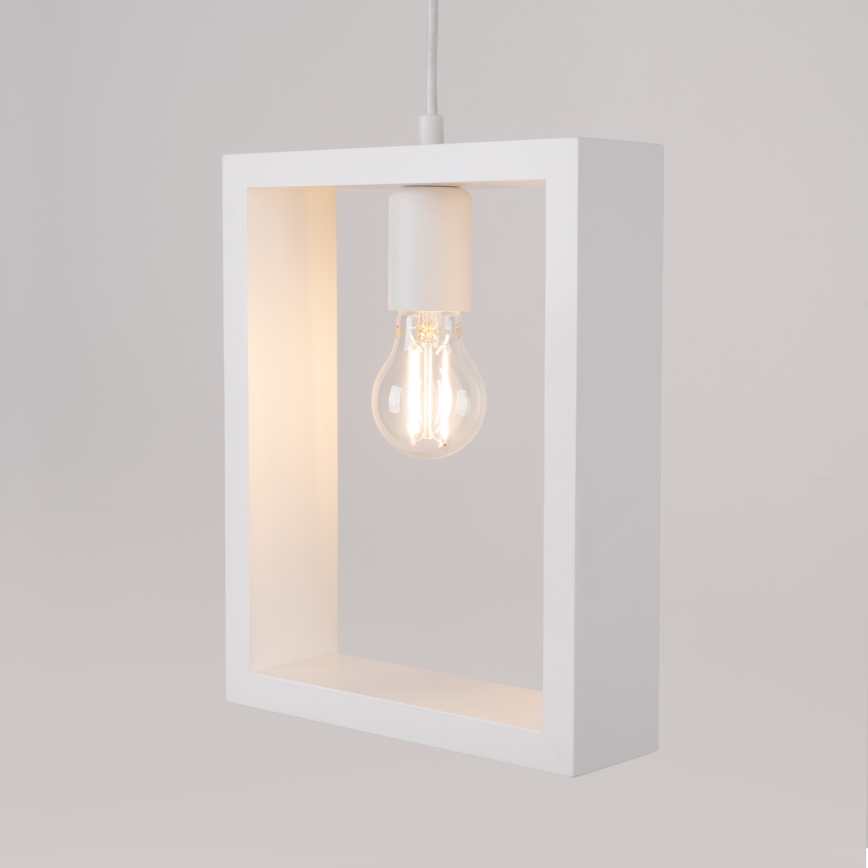 Hanglamp aan een koord ARIES 1xE27/15W/230V beuken/wit