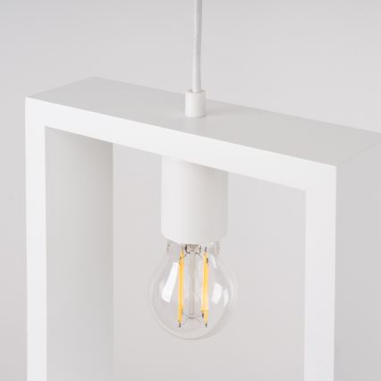 Hanglamp aan een koord ARIES 1xE27/15W/230V beuken/wit