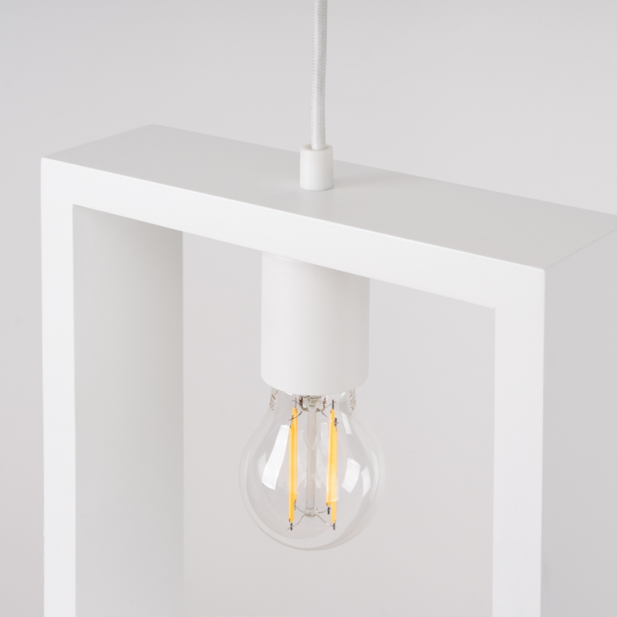 Hanglamp aan een koord ARIES 1xE27/15W/230V beuken/wit