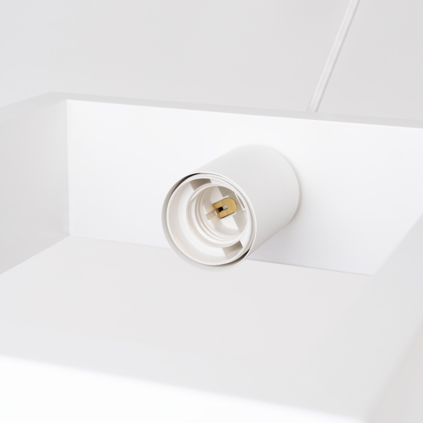 Hanglamp aan een koord ARIES 1xE27/15W/230V beuken/wit