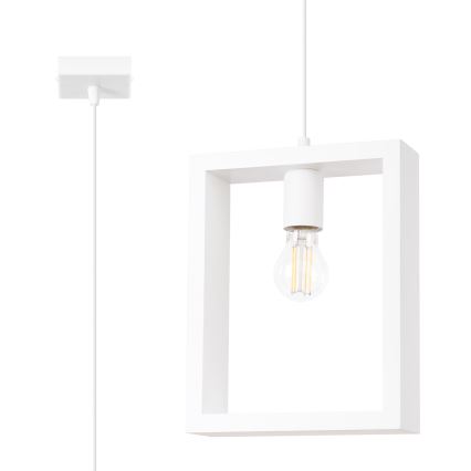 Hanglamp aan een koord ARIES 1xE27/15W/230V beuken/wit