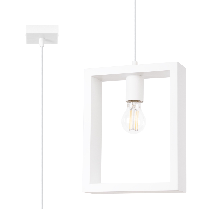 Hanglamp aan een koord ARIES 1xE27/15W/230V beuken/wit