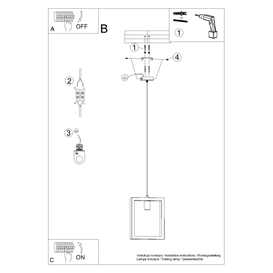 Hanglamp aan een koord ARIES 1xE27/15W/230V beuken/wit