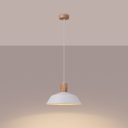 Hanglamp aan een koord FANO 1xE27/15W/230V diameter 34 cm wit