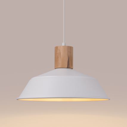 Hanglamp aan een koord FANO 1xE27/15W/230V diameter 34 cm wit