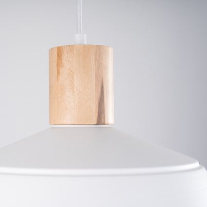 Hanglamp aan een koord FANO 1xE27/15W/230V diameter 34 cm wit