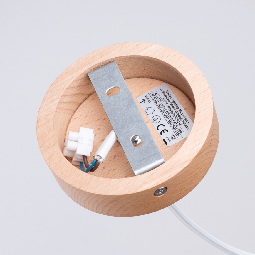 Hanglamp aan een koord FANO 1xE27/15W/230V diameter 34 cm wit